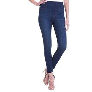 Liverpool High-Rise Skinny Pull On Distressed Jeans Stretchy Denim